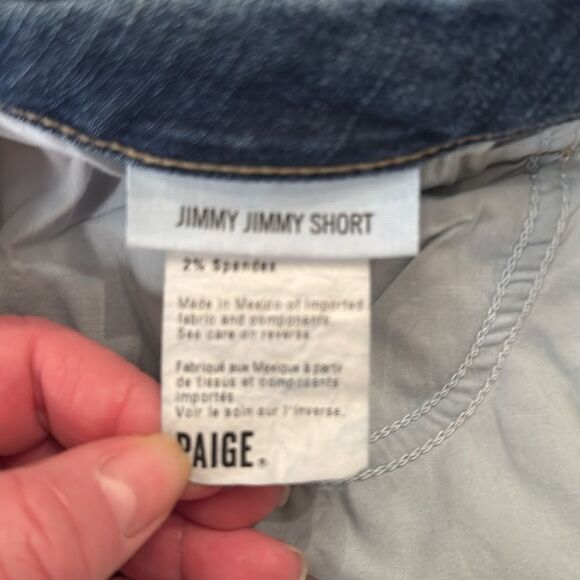 PAIGE Blue Jean Shorts - Picture 7 of 8